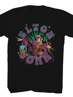 Elton John Images T Shirt Music Classic Band Tee